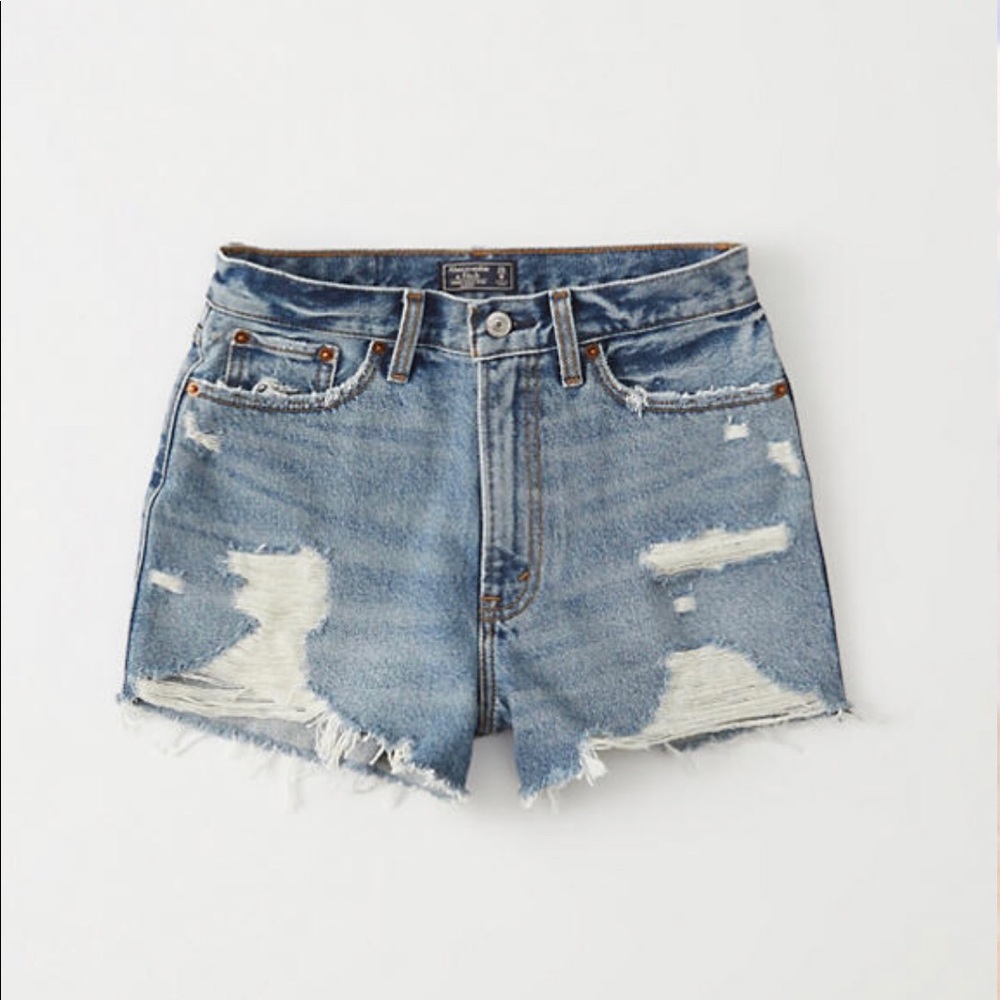 Abercrombie and Fitch High Rise Denim Shorts